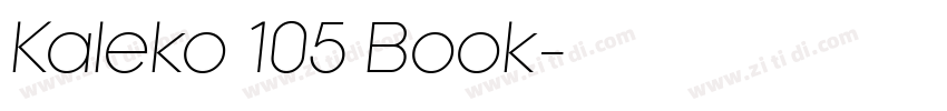 Kaleko 105 Book字体转换 Kaleko 105 Book字体转换